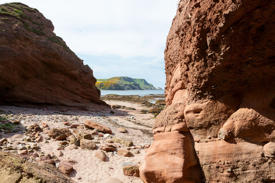 View from the final sea cave.