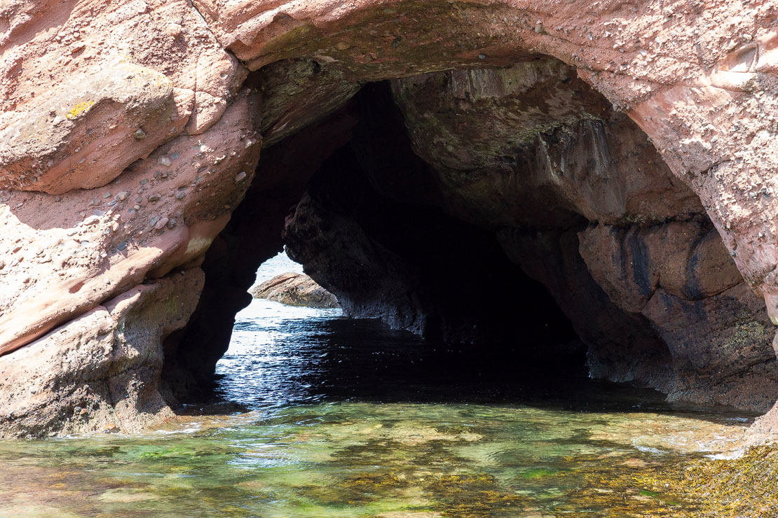 Close up view of the sea arch