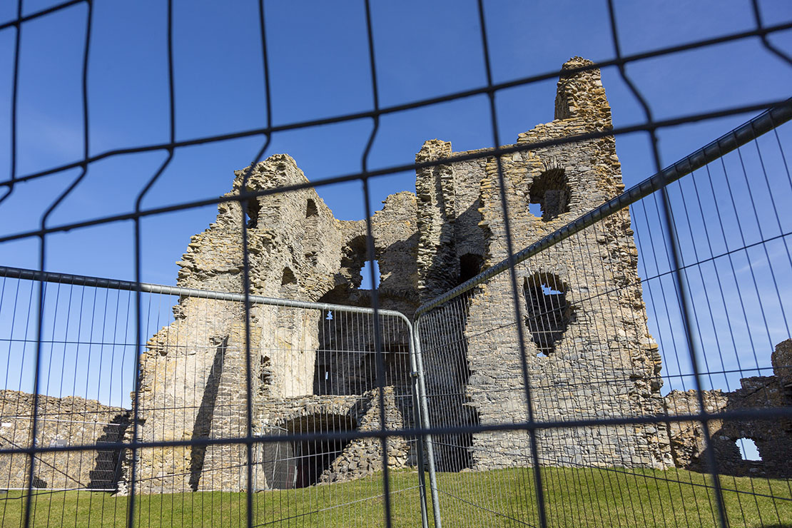 Blocked off entrance to the castle.