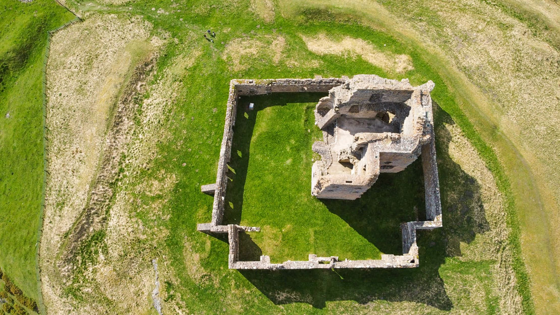 Another overhead view of Auchindoun Castle.