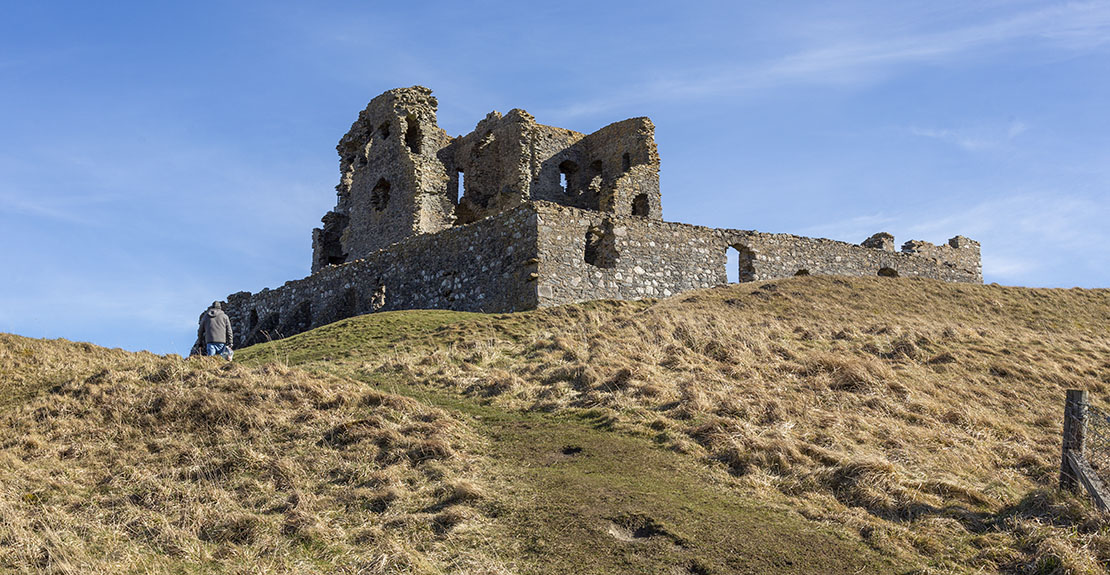 Looking up towards the castle.