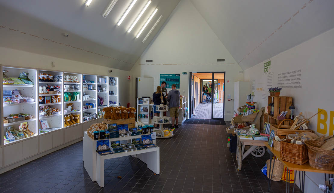Gift shop and main reception within the Welcome Centre at Brodie Castle.