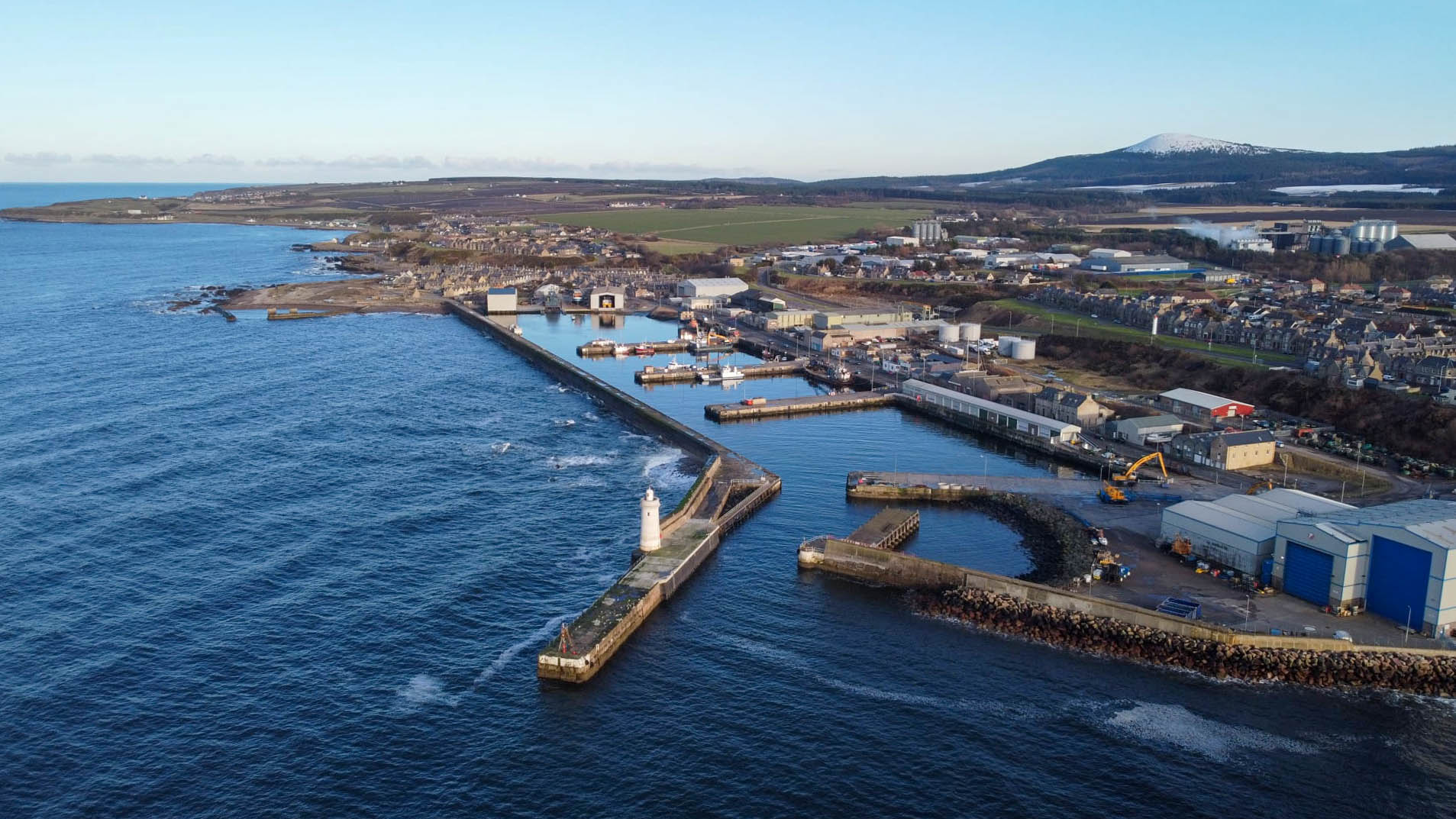 The town of Buckie in Northeast Scotland
