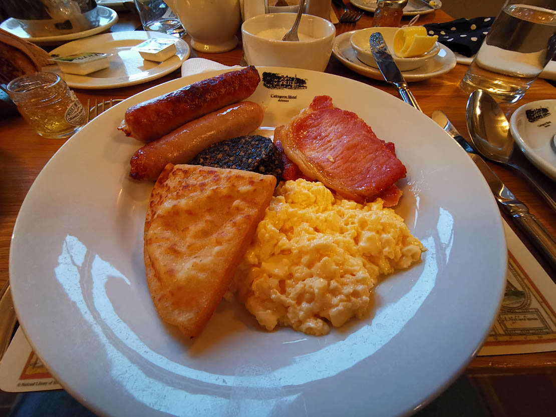 Breakfast at Cairngorm Hotel.
