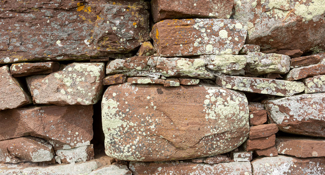 Dry stone wall detail.