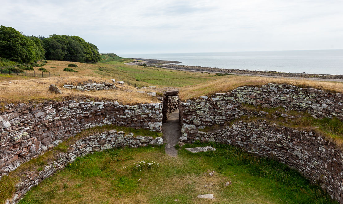 Looking towards the entrance from the wall head.