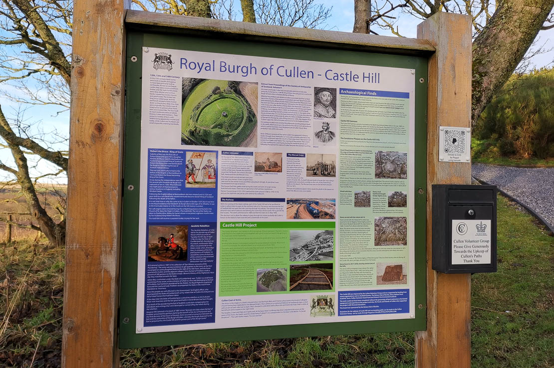 Castle Hill information board.