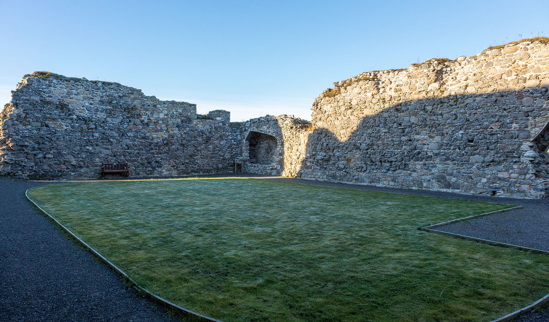 Castle Roy courtyard looking south.