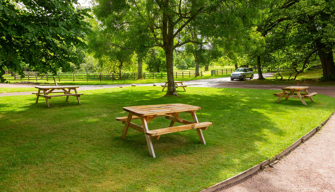 Cawdor picnic tables.
