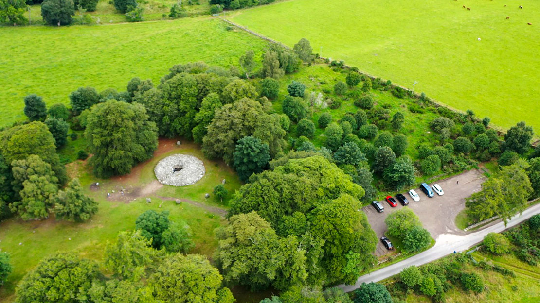 Clava Cairns from the air