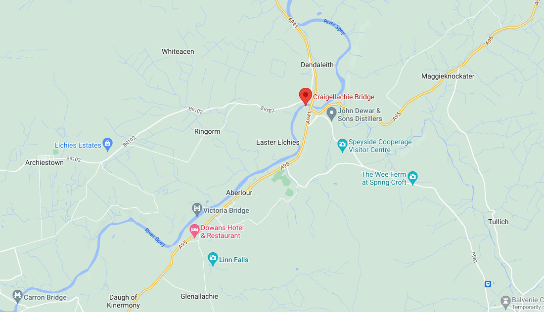 Craigellachie Bridge Location
