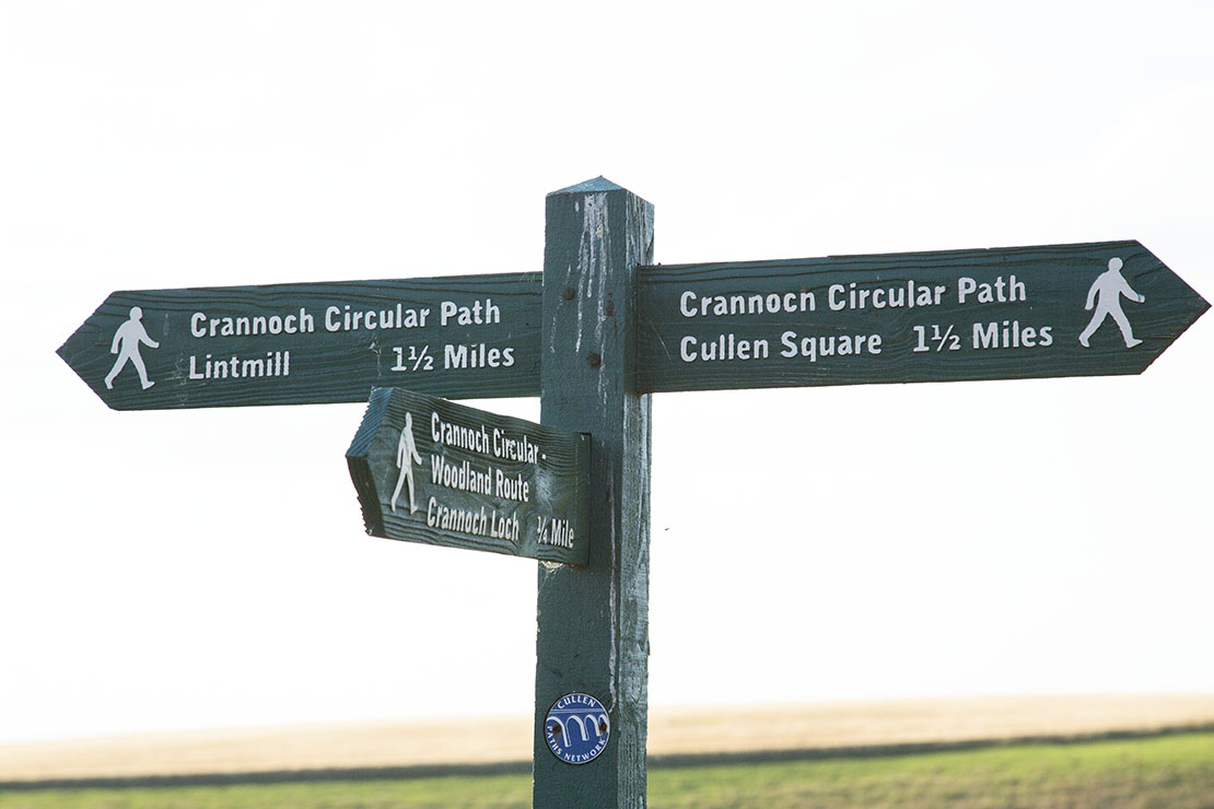 Crannoch walk is well sign posted. An unusual and interesting mix of coastal and forest walk.