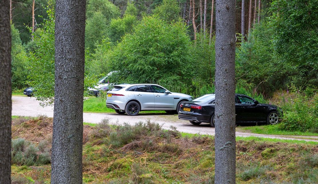 Parking at Culbin Forest Walk.