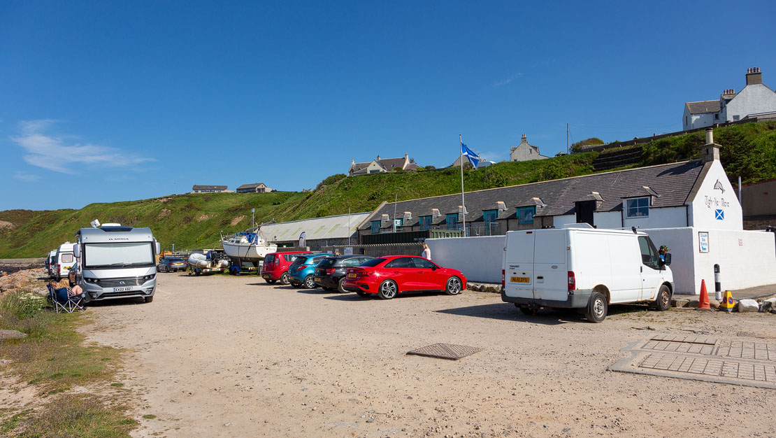 Cullen Sea School car park.