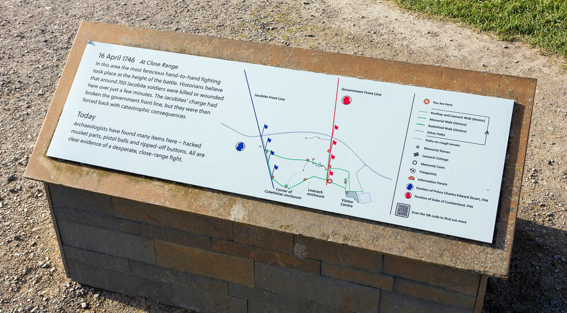 Culloden information board.
