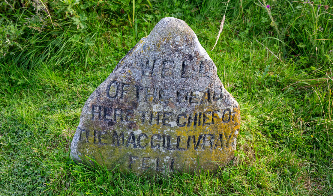 Macgilliveray Stone grave marker at Culloden.