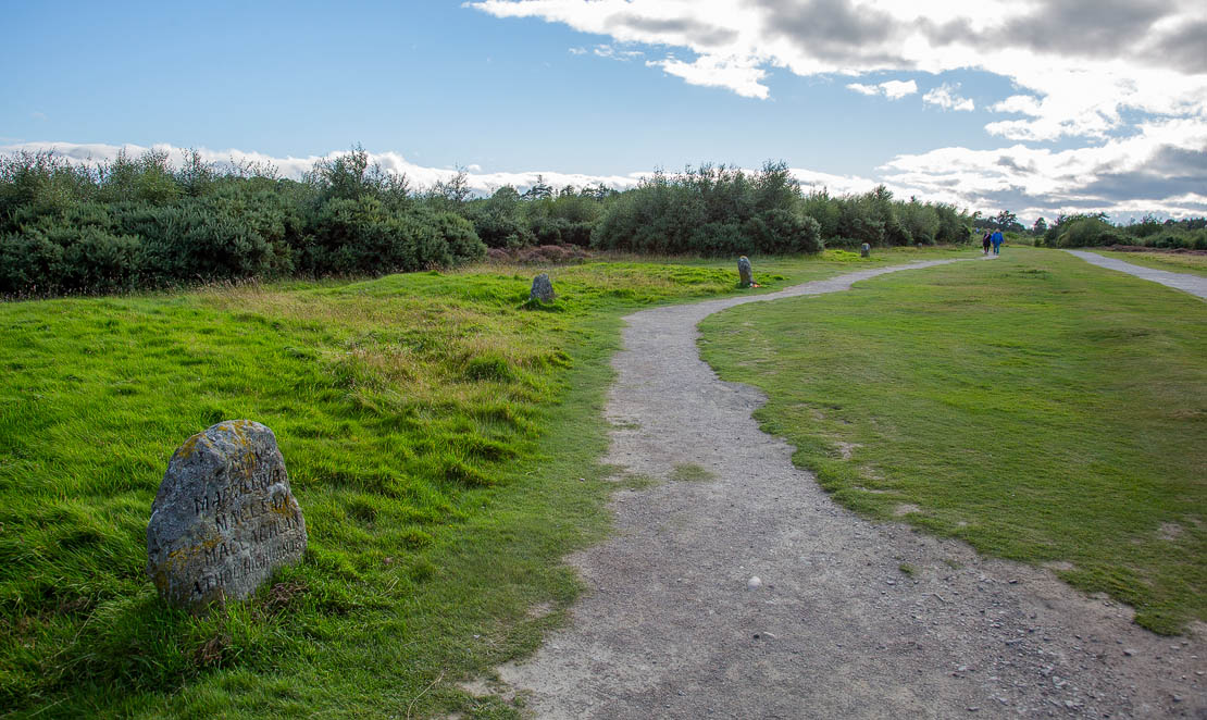 Grave markers at Culloden.