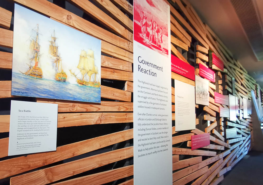 Information boards.