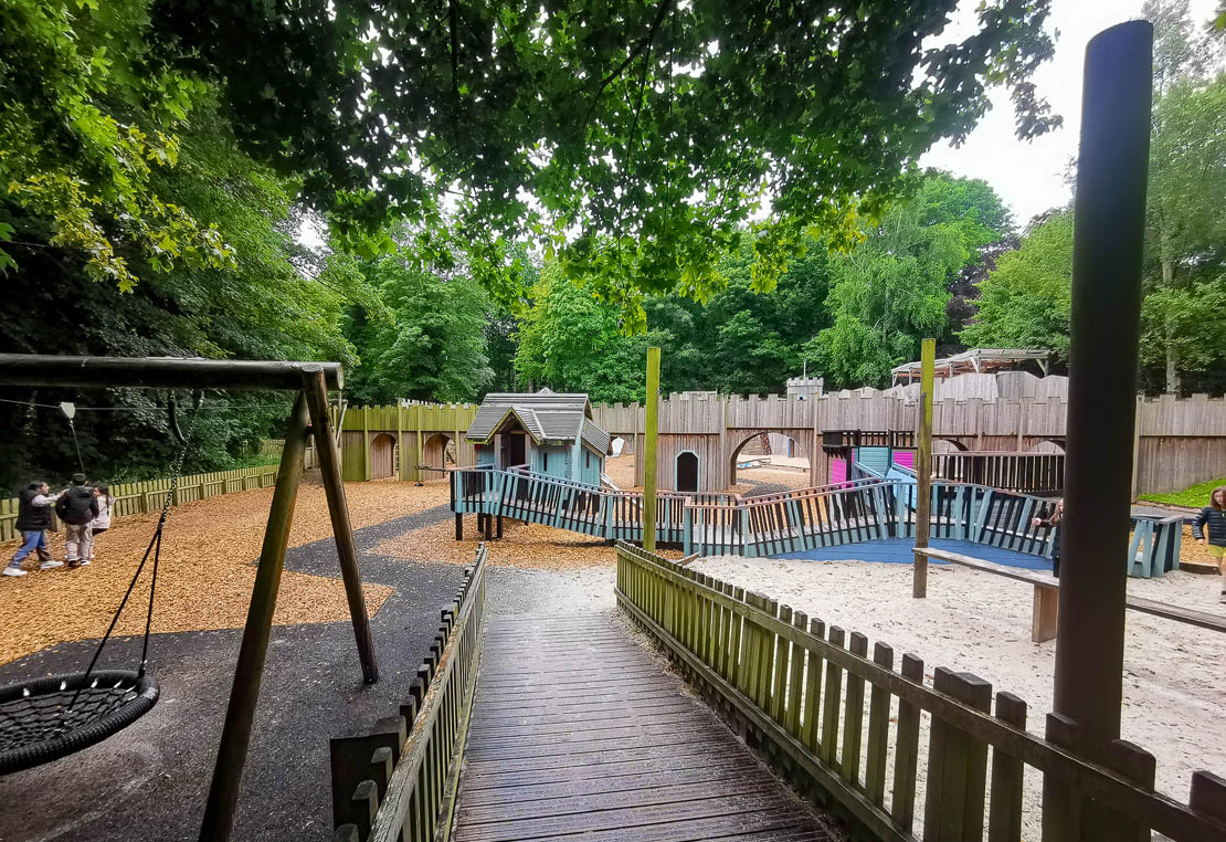 Wooden play fort.