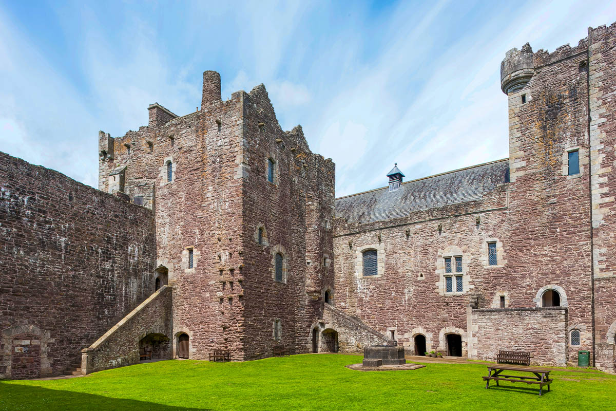 Doune Castle near Stirling, a well-preserved 14th-century courtyard castle