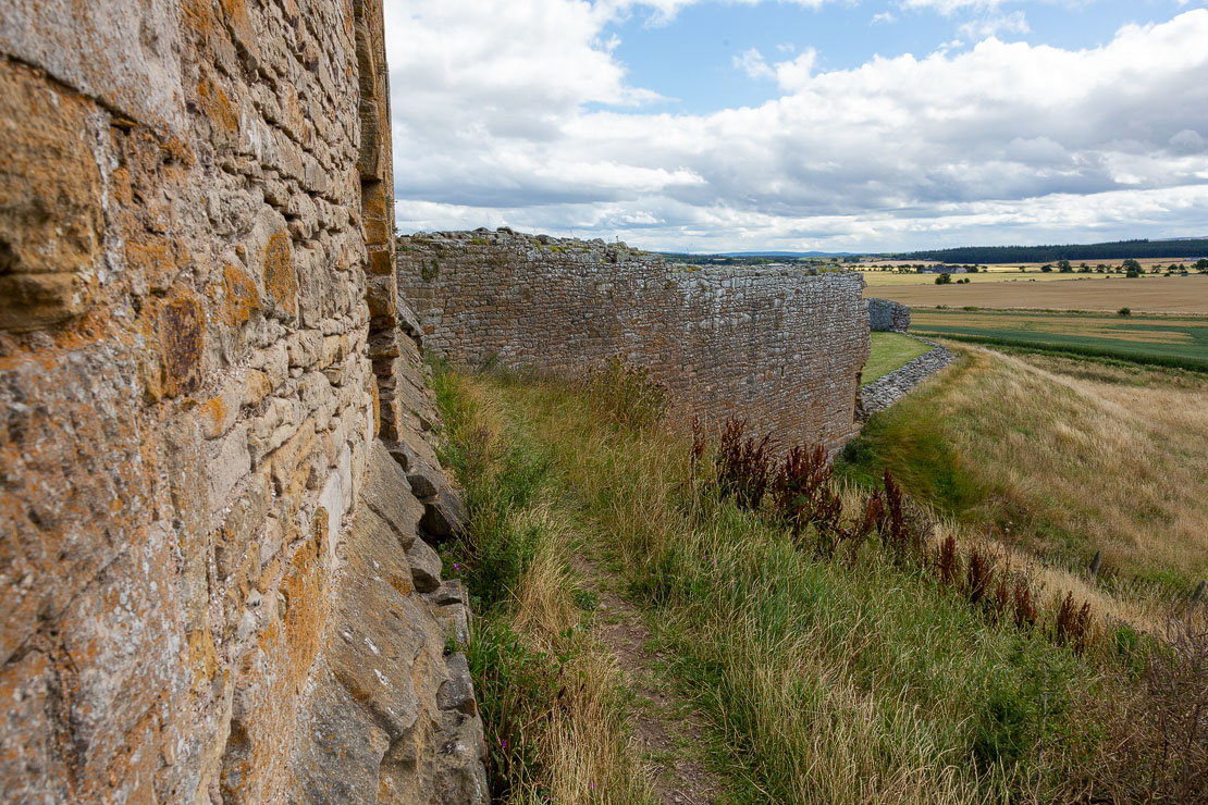 West wall at Duffus Castle.