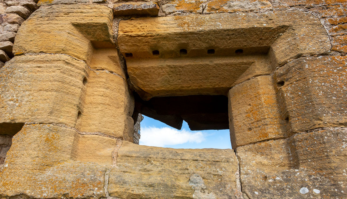 Duffus Castle window frame.