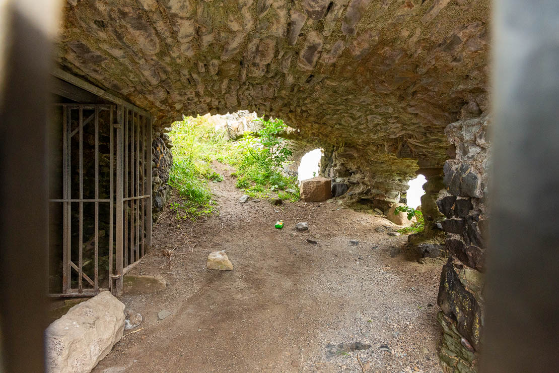 Inaccessible area of Dunure Castle.