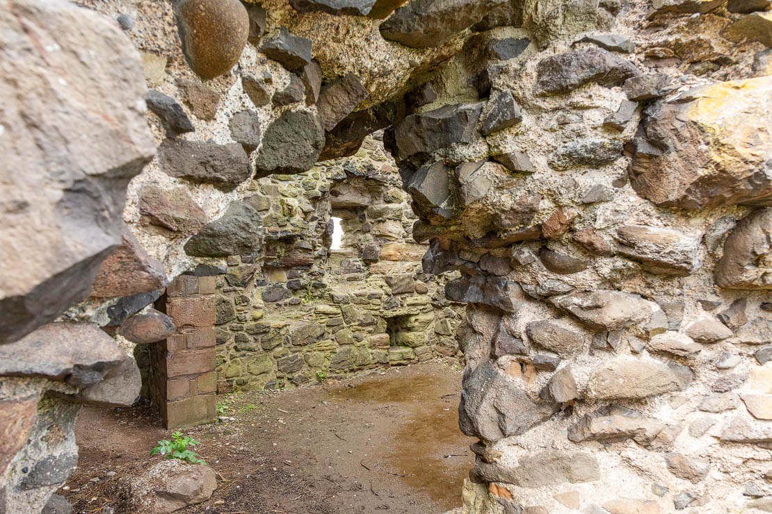 Modern repairs to the castle.