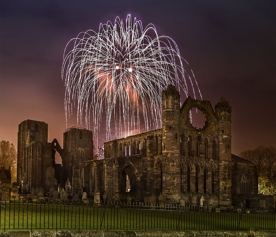 Fireworks at Elgin Cathedral