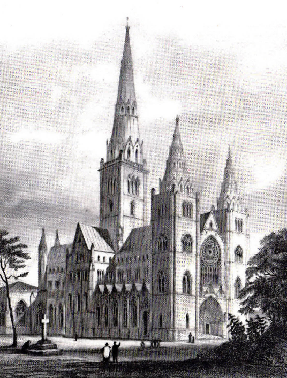 Artists impression of the Cathedral dating from 1538.