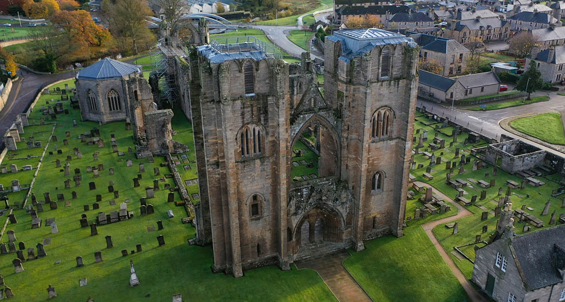 Elgin Cathedral, historic ruin situated in Moray