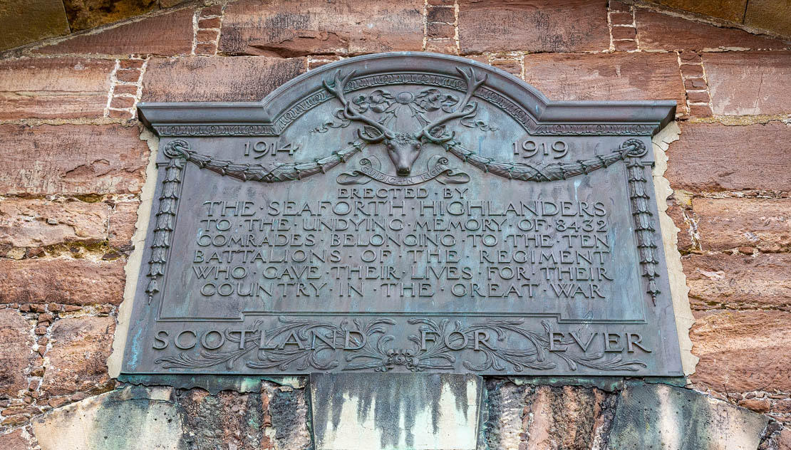 World War One memorial plaque.