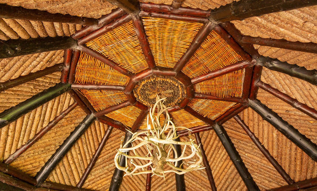 The ceiling of the Dram Pavilion.