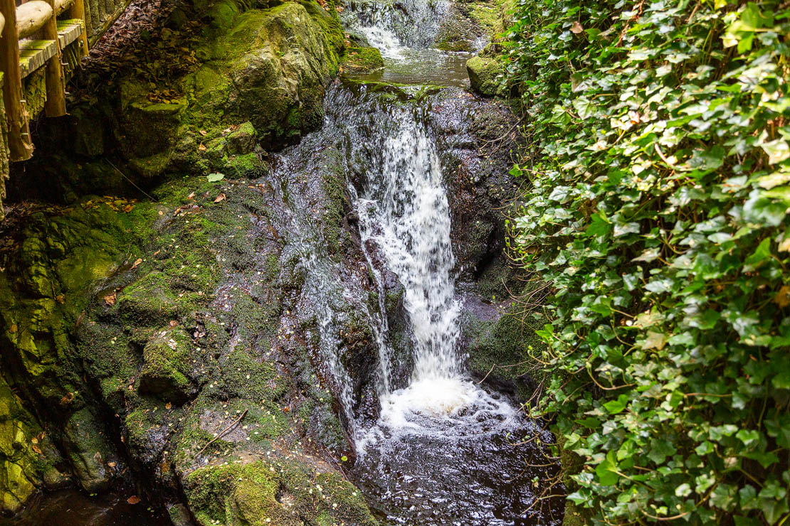 Glen Grant gorge waterfall.