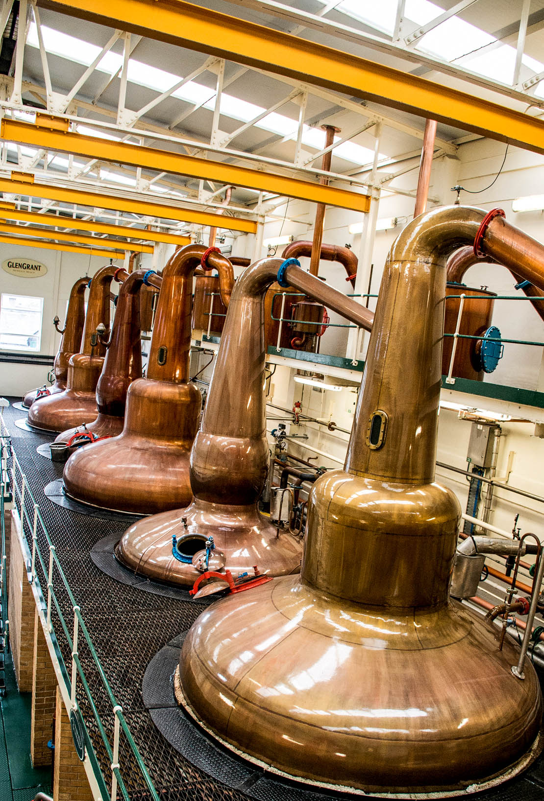 Glen Grant Distillery whisky stills.