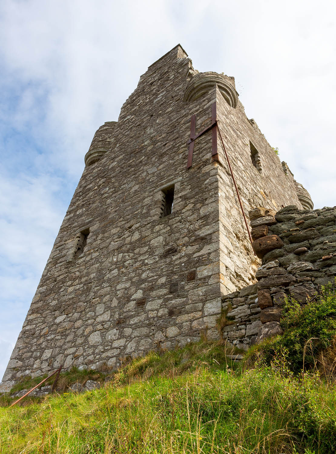 Lower view of the castle from the beach path. Once a castle town.