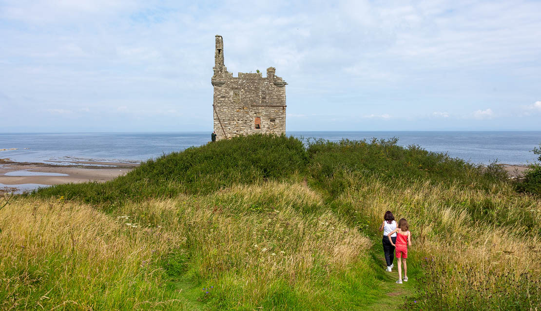 The last part of the path to Greenan Castle.