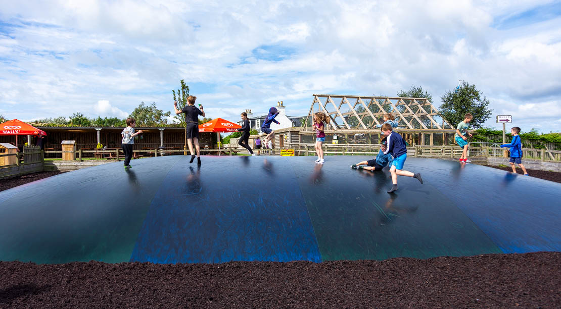 Jumping pillows.
