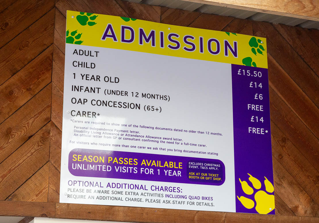 Hears of Ayr Farm Park admission charges.