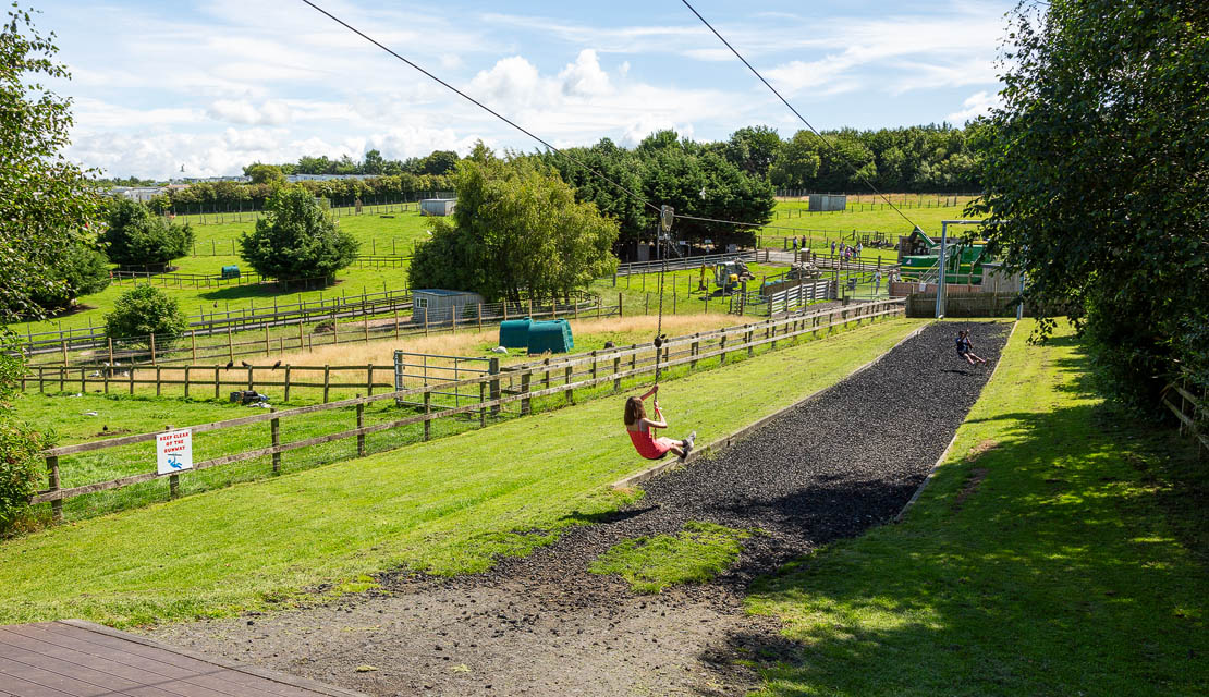 Zip line.