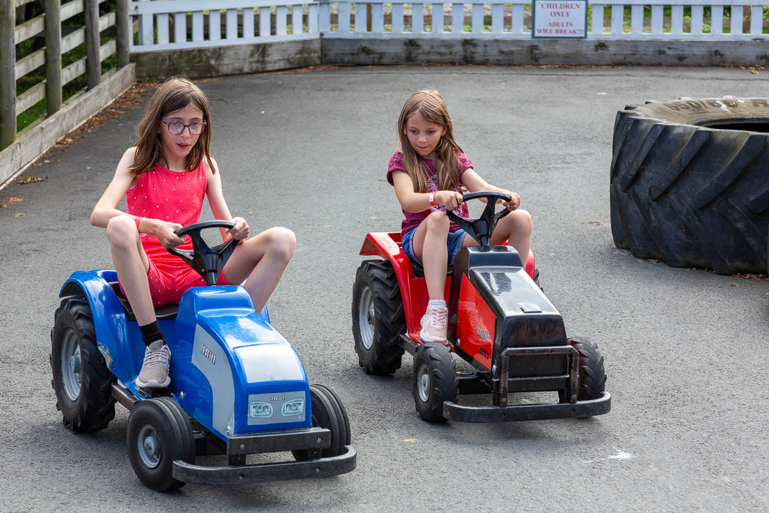 Electric tractors.