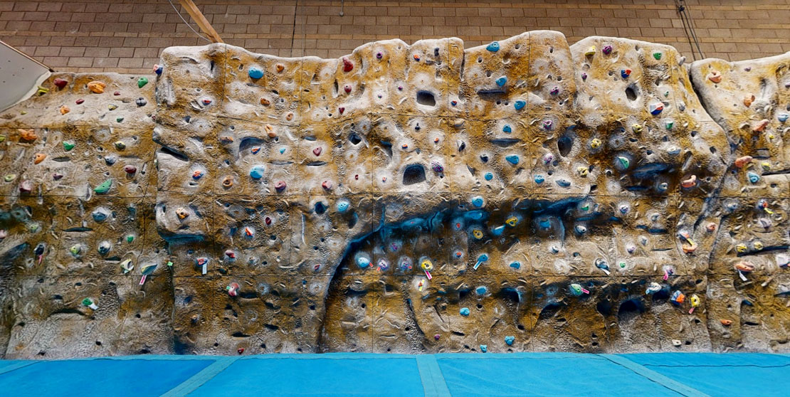 Inverness Leisure Centre climbing wall.