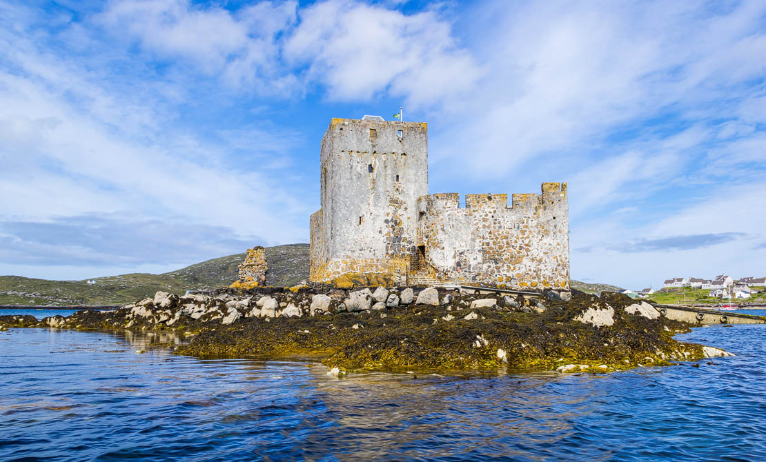 Kisimul Castle near the town of Castlebay. Boat tours are available.