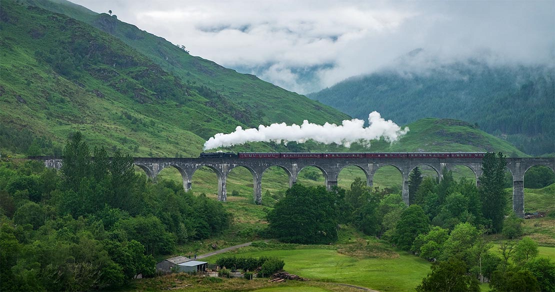 The Jacobite Train on the West Highland Line.