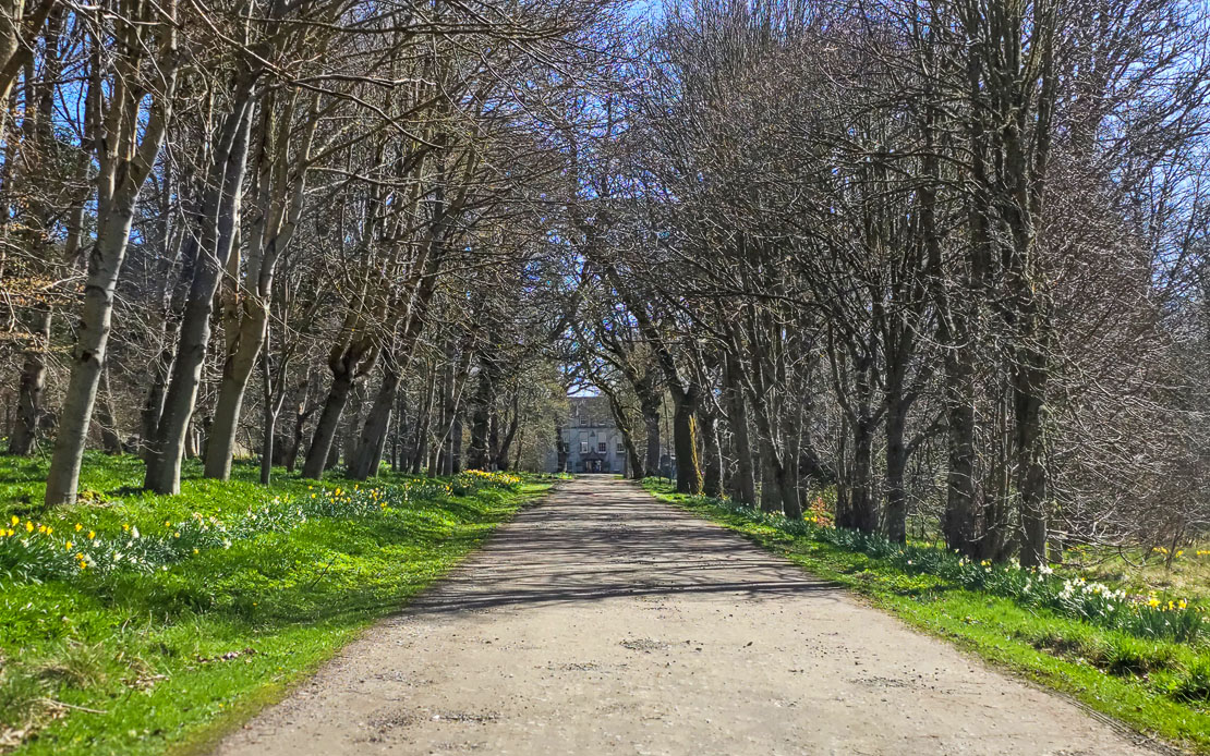 The road to Leith Hall.