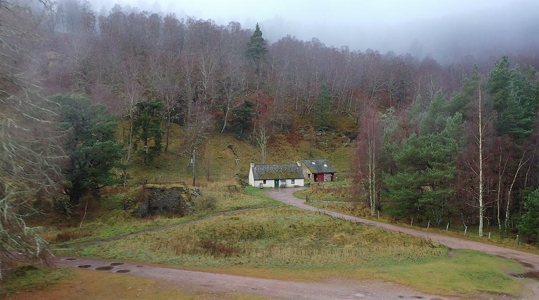 Visitor centre and toilets and path forks, exceptional wildlife, wilderness Scotland