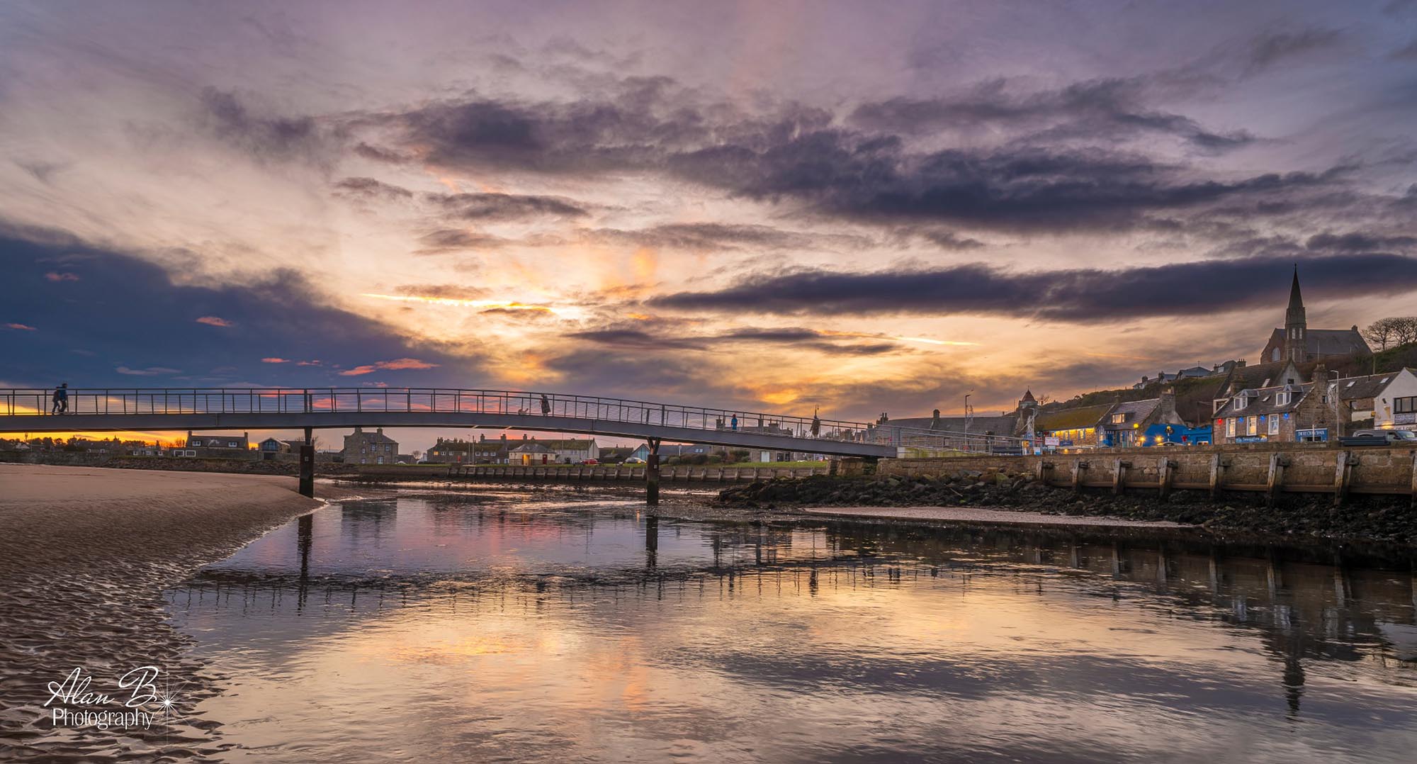 The new Lossiemouth Bridge to access the East Beach