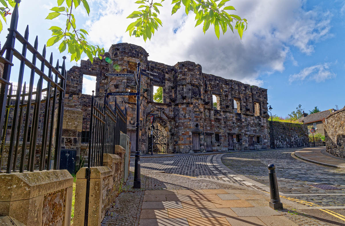 The ornate ruined facade of Mar’s Wark in Stirling