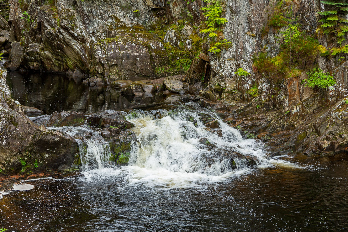 The lower falls.