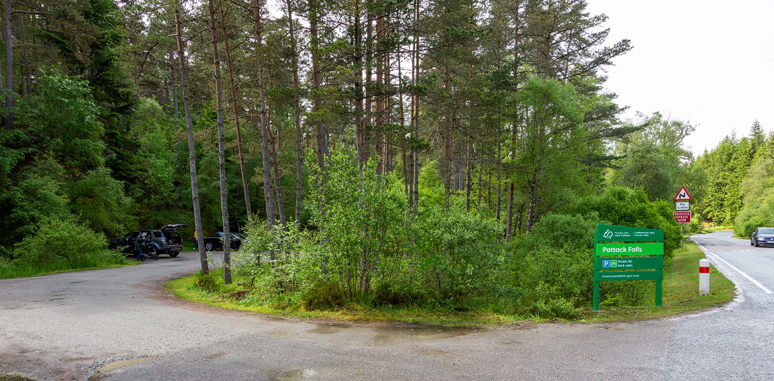 Entrance to Pattack Falls car park.